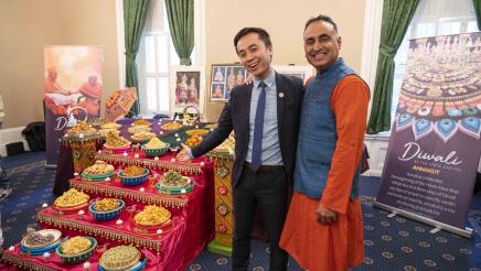 Assemblymember Kalra celebrates Diwali at the Capitol with BAPS Swaminarayan Sanstha