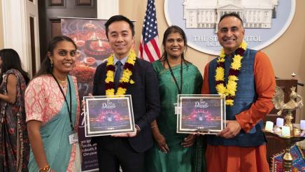 Assemblymember Kalra celebrates Diwali at the Capitol with BAPS Swaminarayan Sanstha