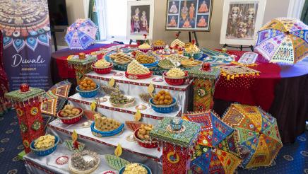 Decorated Table Diwali Celebration