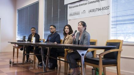 Dorothy Hwang first panel AAPI Caucus Town Hall Photo