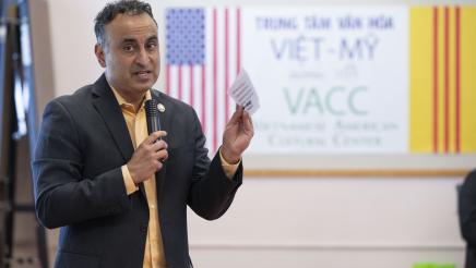 Asm. Kalra speaking at AAPI Caucus Town Hall Photo