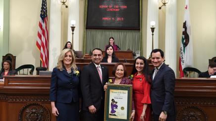 Assemblyman Kalra at the Woman of the Year Ceremony at the Capitol