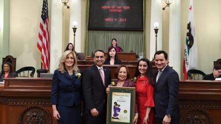 Assemblyman Kalra at the Woman of the Year Ceremony at the Capitol