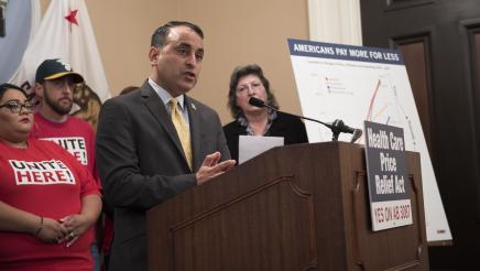 Assemblymember Kalra and Advocates for the Heath Care Price Relief Act