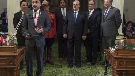 Assemblymember Kalra Welcomes a Canadian Delegation Including Lawrence MacAulay, James Villeneuve, Rana Sarkar, and Sergeant Major Doug Spencer
