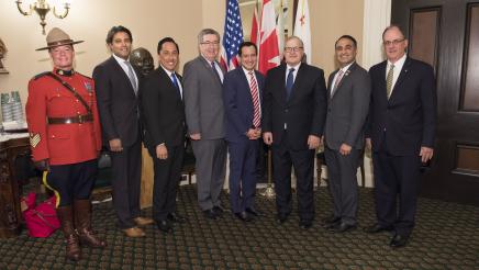 Assemblymember Kalra Welcomes a Canadian Delegation Including Lawrence MacAulay, James Villeneuve, Rana Sarkar, and Sergeant Major Doug Spencer